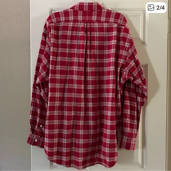 Ralph Lauren Men's 100% Cotton Blaire Plaid Button Down Shirt. Size XL. - Picture 2 of 4